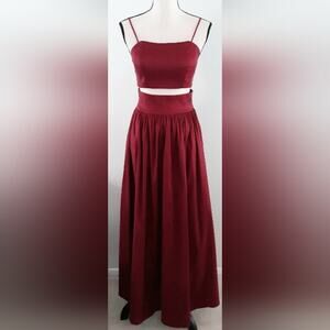 Taffeta 2 Piece Formal Maxi Skirt & Top